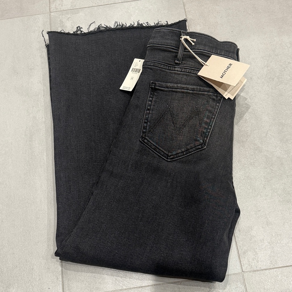MOTHER The Hustler Roller High-Rise Wide-Leg Ankle Jeans in Call It A Night - Picture 11 of 13